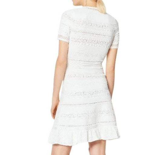 Sandro Kady Eyelet Detail A Line Knee Length Dress In Ecru White Size 34 XS $345