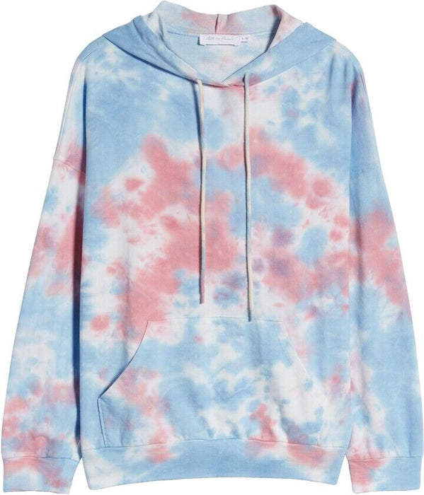 All In Favor Oversize Tie Dye Hoodie In Blue Pink Tie Dye Size XL