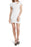 Elodie Ribbed Shoulder Mini Dress In White Size M fits as S