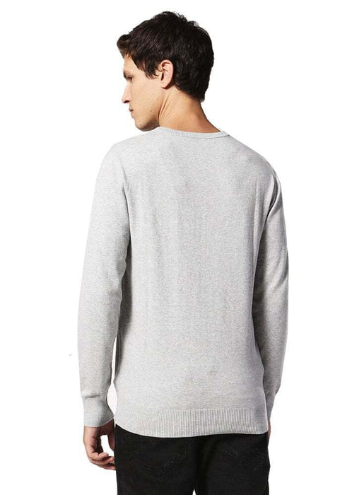 Diesel Men's K Coast Long Sleeve Pullover Sweater In Melange Grey Size L $187