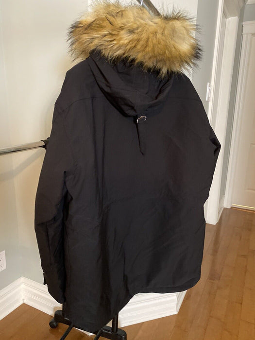 The Kopples Cotton Parka With Faux Fur Collar Black Size 2 Fits As Large $725