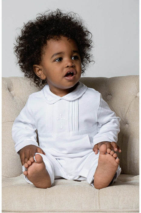 Carriage Boutique Baby Boy Elegant Christening Outfit With Hat Size NB