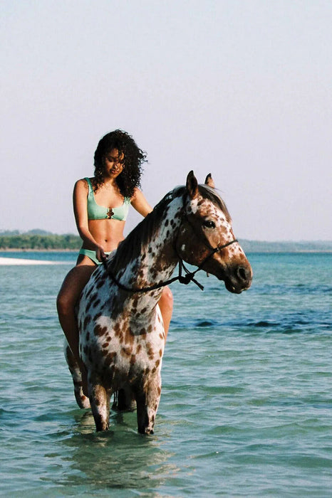 O'NEILL Saltwater Solids Ring Bralette In Green Spru size XL