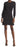 19 Cooper Robe à manches longues à volants Ourlet Femme M Noir Argent Rayé Mini