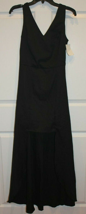 One One Six Sleeveless High/Low Crepe Dress In Black Size M