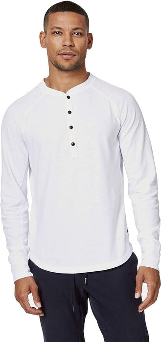 Good Man Brand Men's  Henley Soft Slub Jersey Tee for Men - Size 2XL white