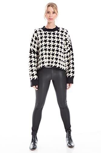 Max Studio Women' Sweater A709594 Black Beige Size S $108