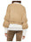 BCBGMAXAZRIA Women's Fringe Trimmed Cropped Cardigan In Camel Brown Size M $260