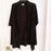 STATUS by CHENAULT Textured Cascade Front 3/4 sleeve Cardigan large in black $68