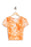 Abound Tie Dye Button Front Top In Rust Amber Orange Size M