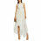 BCBGMAXAZRIA Riese Long Tulle Tiered Lace Gown Dress In Off White Size 6 $600