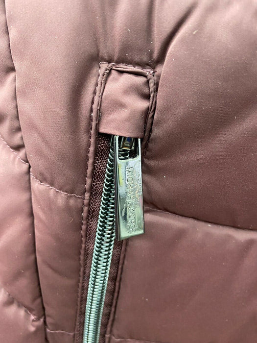 Michael Michael Kors Packable Down Fill Puffer Jacket Dark Ruby Size M $270