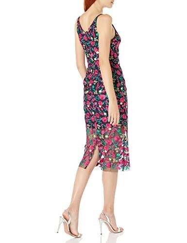 Dress the Population Women's Aurora Floral Sleeveless dress size XS navy multi