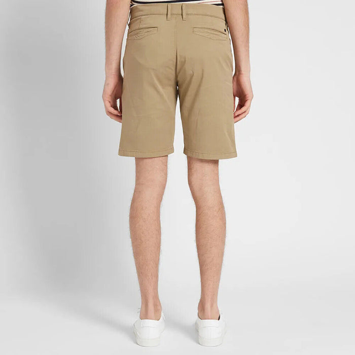 NN07 No Nationality Men's Regular Fit Mid Rise Chino Shorts Khaki 33W $130