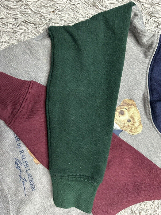 Polo Ralph Lauren Sweat à capuche en polaire à blocs de couleurs Polo Bear pour garçon Gris Taille 3