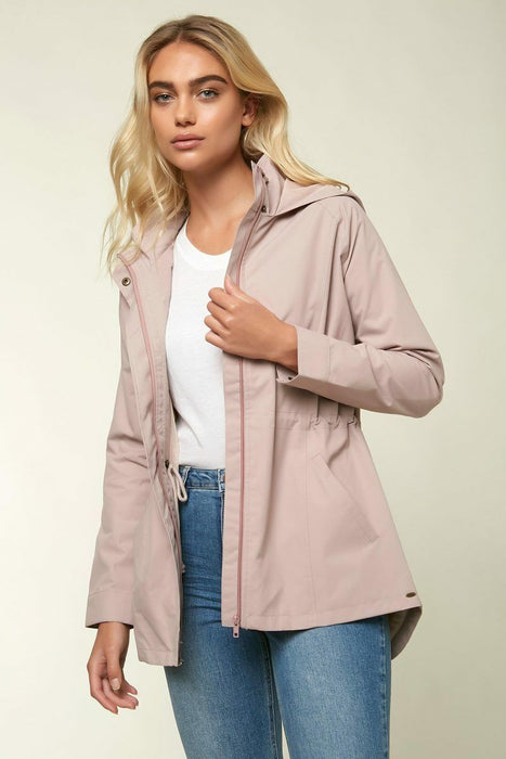 O'Neill Women's Gayle Waterproof Cinched Jacket Pink Size S