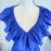 A By Amanda Woman's Ruffle Halter Neck Backless Dress Cobalt Blue Size M