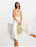 VERO MODA Milan One-shoulder ripped Bodysuit In Tan size S/M
