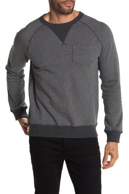 Vestige Nordstrom Contrast Banded Pullover Sweater In Gray Size L $129