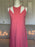BCBGMAXAZRIA Robe longue découpée pour femme avec fente latérale en corail rose taille L 328 $
