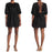 Wayf - Robe mini babydoll corset à lacets pour femme en noir taille XS