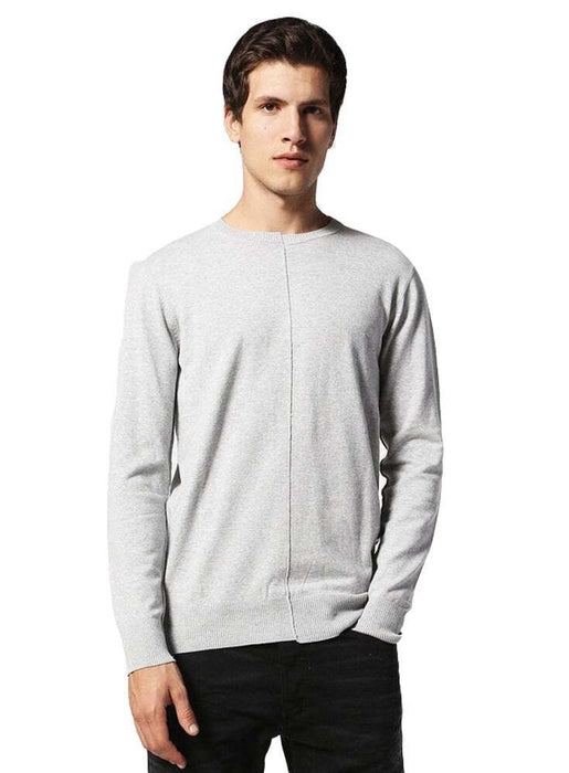 Diesel Men's K Coast Long Sleeve Pullover Sweater In Melange Grey Size L $187
