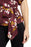 CHELSEA28 Wrap Style Belted floral blouse  in Red size small in burgundy $69