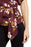 CHELSEA28 Blouse florale ceinturée style portefeuille en rouge taille petite en bordeaux 69 $