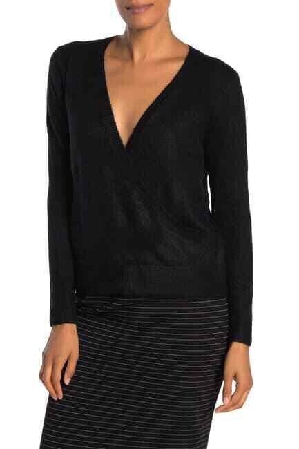 Vince Camuto Surplice Neck Wrap Sweater Size Medium  Women' 9359248 Pullover Top
