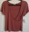 PST By Project Social T Women's Short Sleeve Surplice Top In Marsala Red Size L