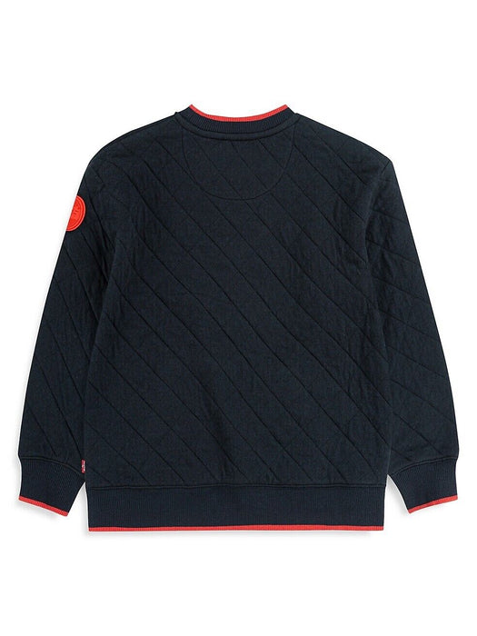 Levi's Youth Quilted Crewneck Sweatshirt In Black/Red Size XL 13-15 Years