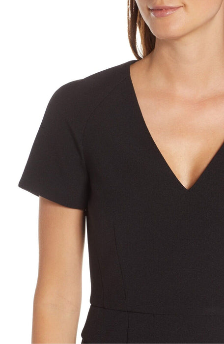 Harper Rose women's  Short Sleeve V-Neck Sheath Dress $159 size 14 in black