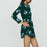 Maje Women's Silk Long Sleeve Pleated Playsuit Green Floral Print Size 36 $350