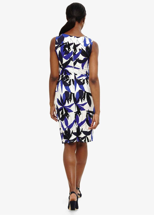 Phase Eight women's Abela Print Dress Blue White Size 10 $160 NWT