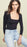 FREE PEOPLE TRUTH OR SQUARE BODY EN JERSEY STRETCH ITE NOIR TAILLE SZ