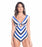 Saha Swimwear Aurora One Piece In Marine Stripes Size S $156
