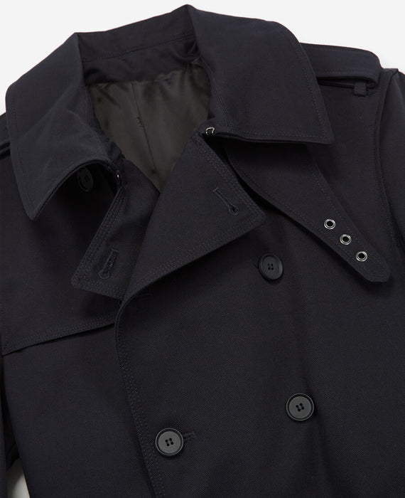 The Kooples Men's Jenna Trench Coat In Dark Navy Size 48