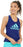 Adidas Swimwear Crossback Logo Print Tankini In Navy Size S