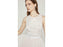 BCBGMAXAZRIA Riese Long Tulle Tiered Lace Gown Dress In Off White Size 6 $600