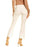 Frame Denim Le Hardy Crop Flare Leg Jeans Delicate Khaki Stripe White 29 $258