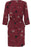 Robe rouge à imprimé floral à volants pour femme ICHI taille 40 M longueur genou