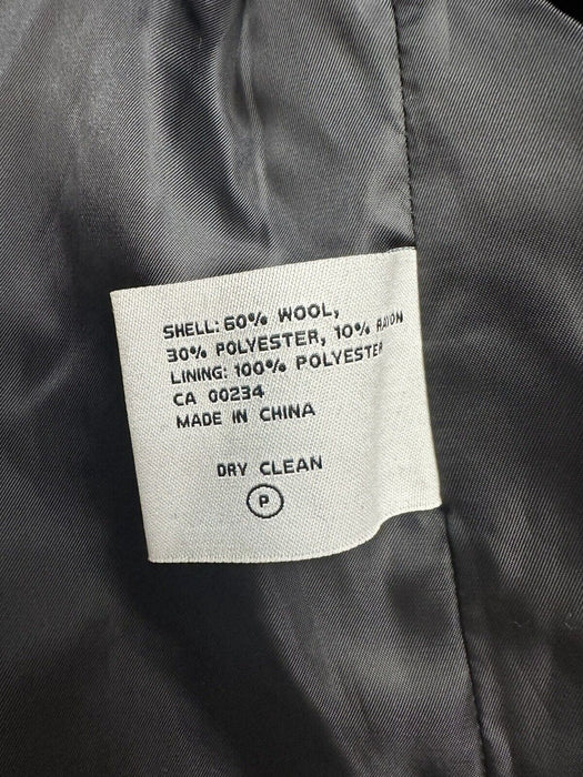 London Fog  Wool-Blend Envelope Collar Belted Coat size S in black