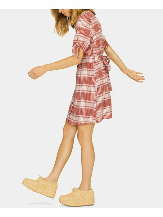 Sanctuary Women's Mini Shirt Dress Casual Dress In Terracotta Stripe 8 $129