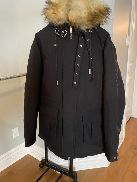 The Kopples Cotton Parka With Faux Fur Collar Black Size 2 Fits As Large $725