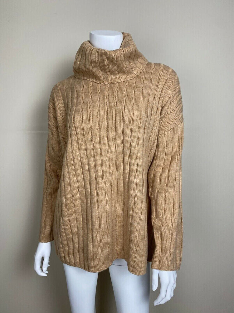 Lord & Taylor knitted Turtleneck Sweater plus size 3X in camel heather $120