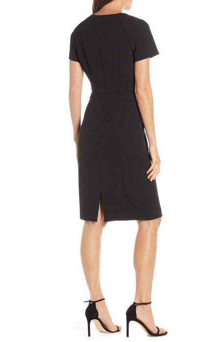 Harper Rose women's  Short Sleeve V-Neck Sheath Dress $159 size 14 in black