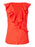 Boden Ruffle Detail Sleeveless Top Red Pop Size 16 $129
