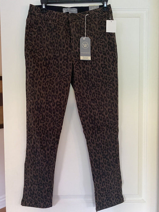 Wit & Wisdom High Waist Ankle Skinny Jeans In Brown Size 2