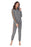 Room Service Reese Sweat-shirt à capuche unisexe à manches longues en gris chiné taille S
