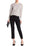 Amanda & Chelsea Grid Print Ponte Knit Vented Crop Pants size 14, black navy $98
